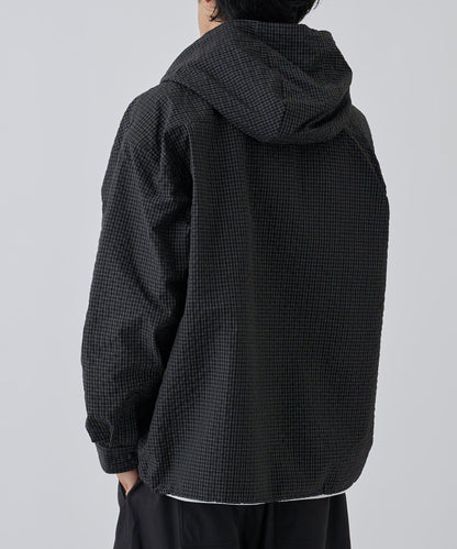 【AW】抽繩連帽格子襯衫