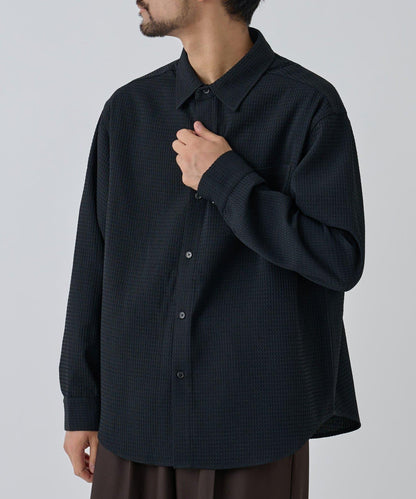 【AW】大圖案壓花長袖襯衫