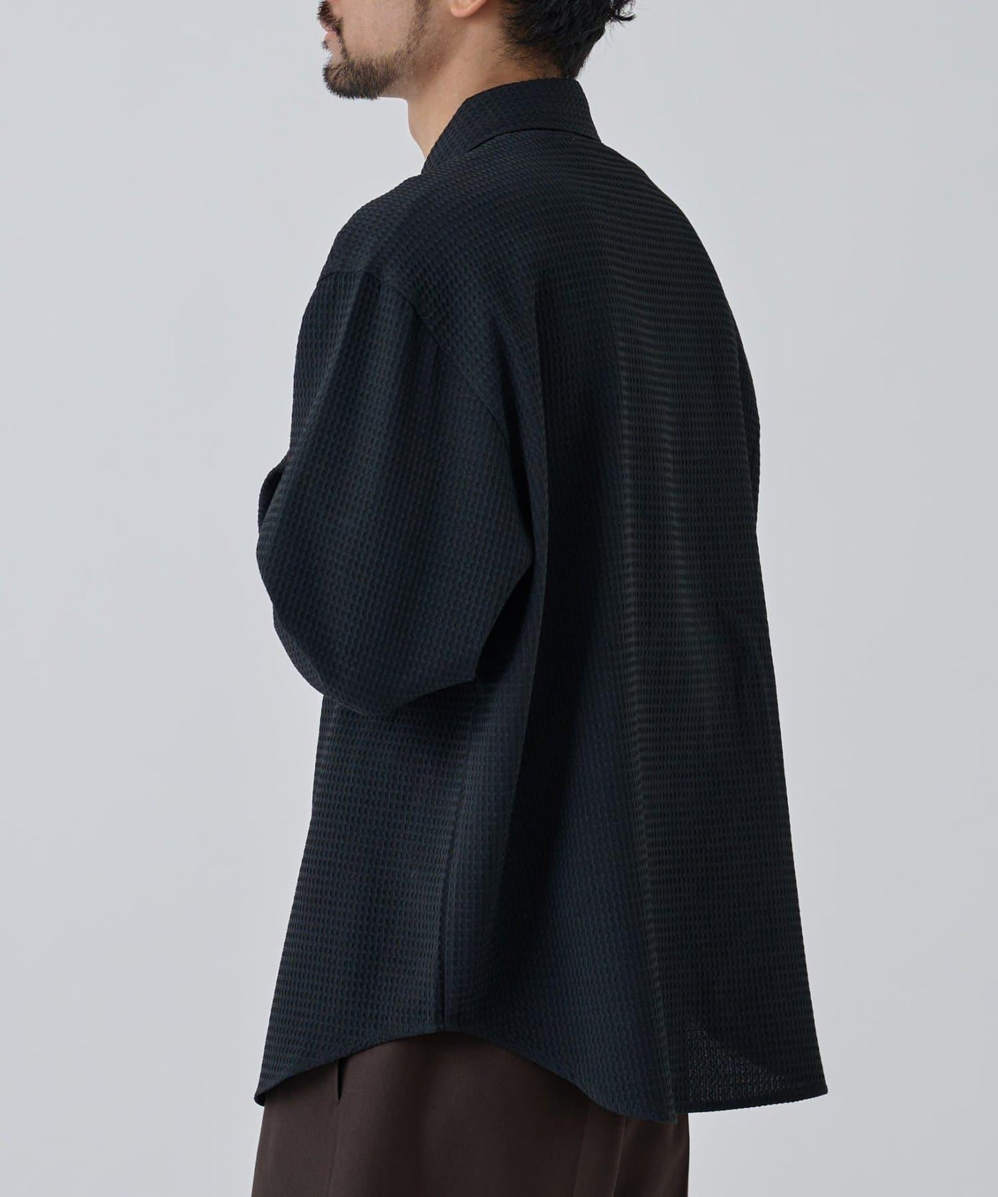 【AW】大圖案壓花長袖襯衫