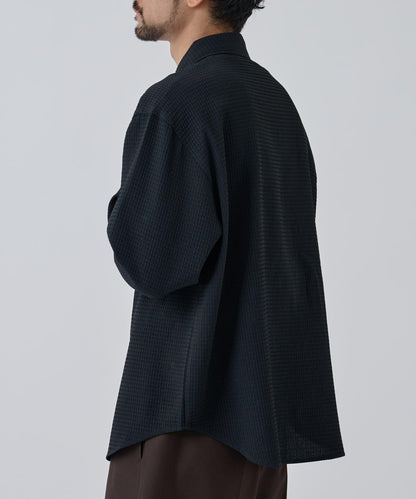 【AW】大圖案壓花長袖襯衫