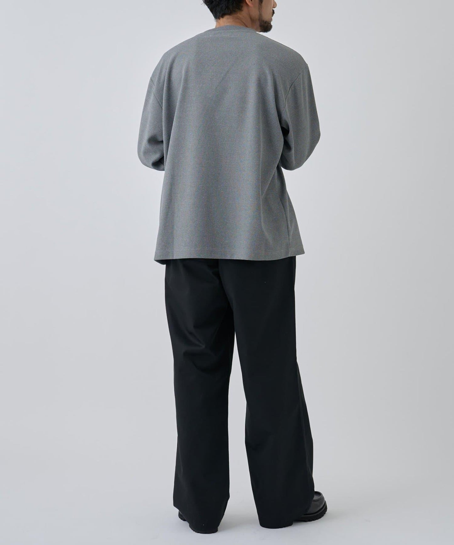 【AW】斜紋布雙褶西褲