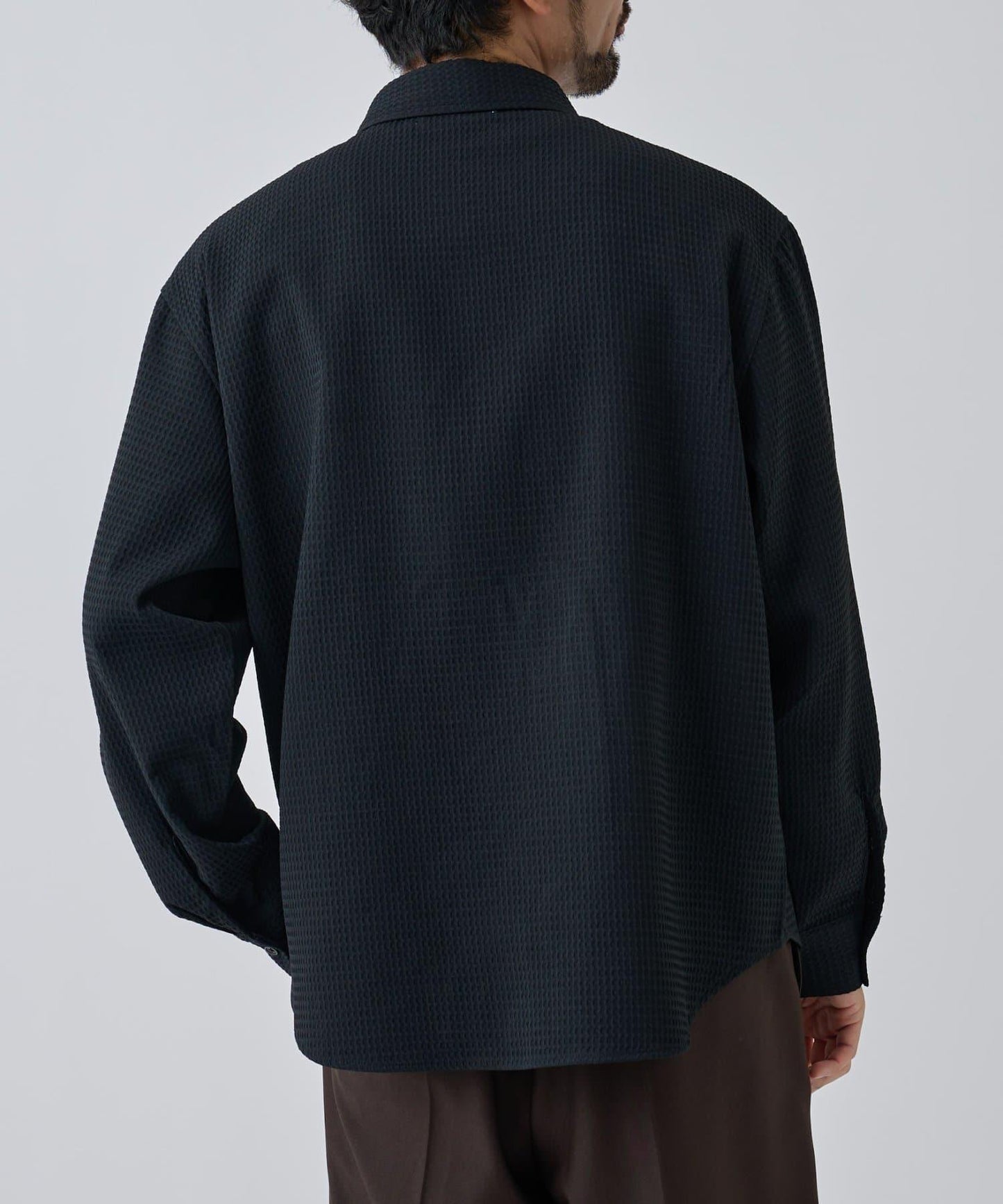 【AW】大圖案壓花長袖襯衫