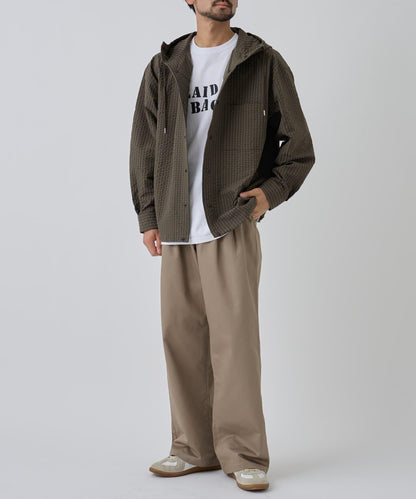 【AW】抽繩連帽格子襯衫