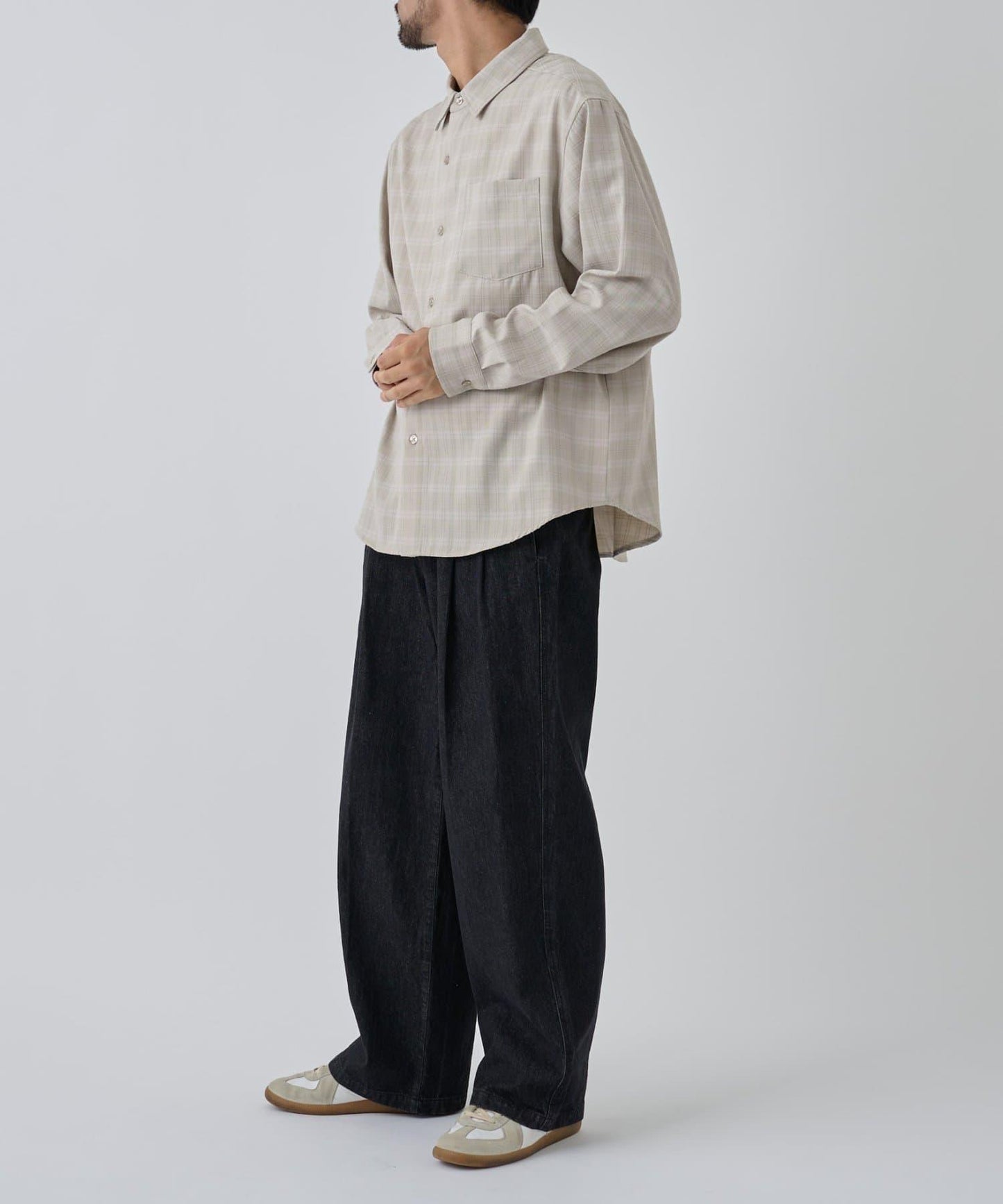 【AW】格紋提花長袖襯衫