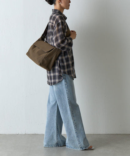 【AW】麂皮翻蓋單肩包