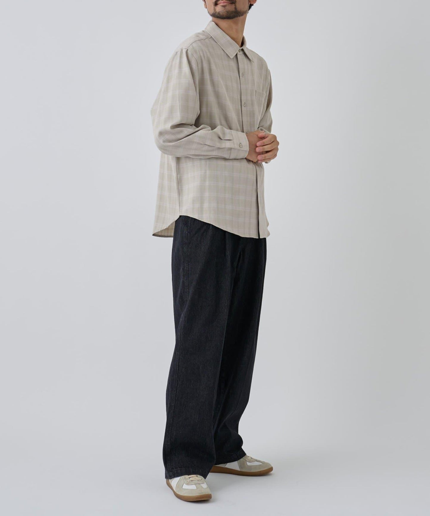 【AW/可成套搭配】雙褶直筒牛仔休閒褲