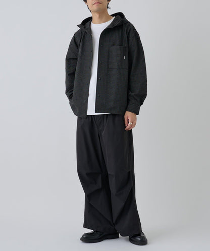 【AW】抽繩連帽格子襯衫