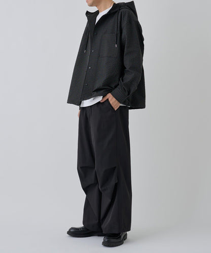 【AW】抽繩連帽格子襯衫