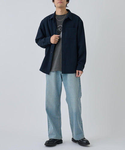 【AW】大圖案壓花長袖襯衫