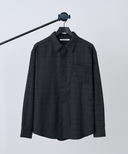 【AW】格紋提花長袖襯衫