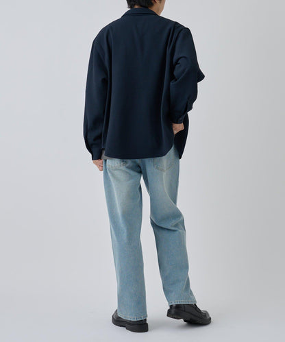 【AW】大圖案壓花長袖襯衫