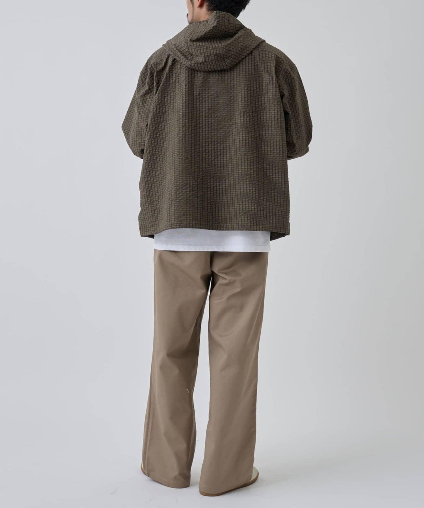 【AW】抽繩連帽格子襯衫