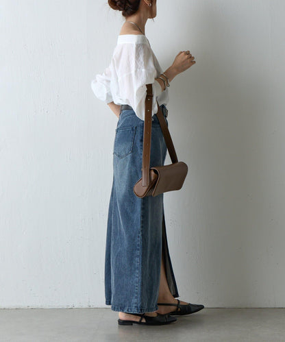 【AW】輕薄透視一字肩套頭衫