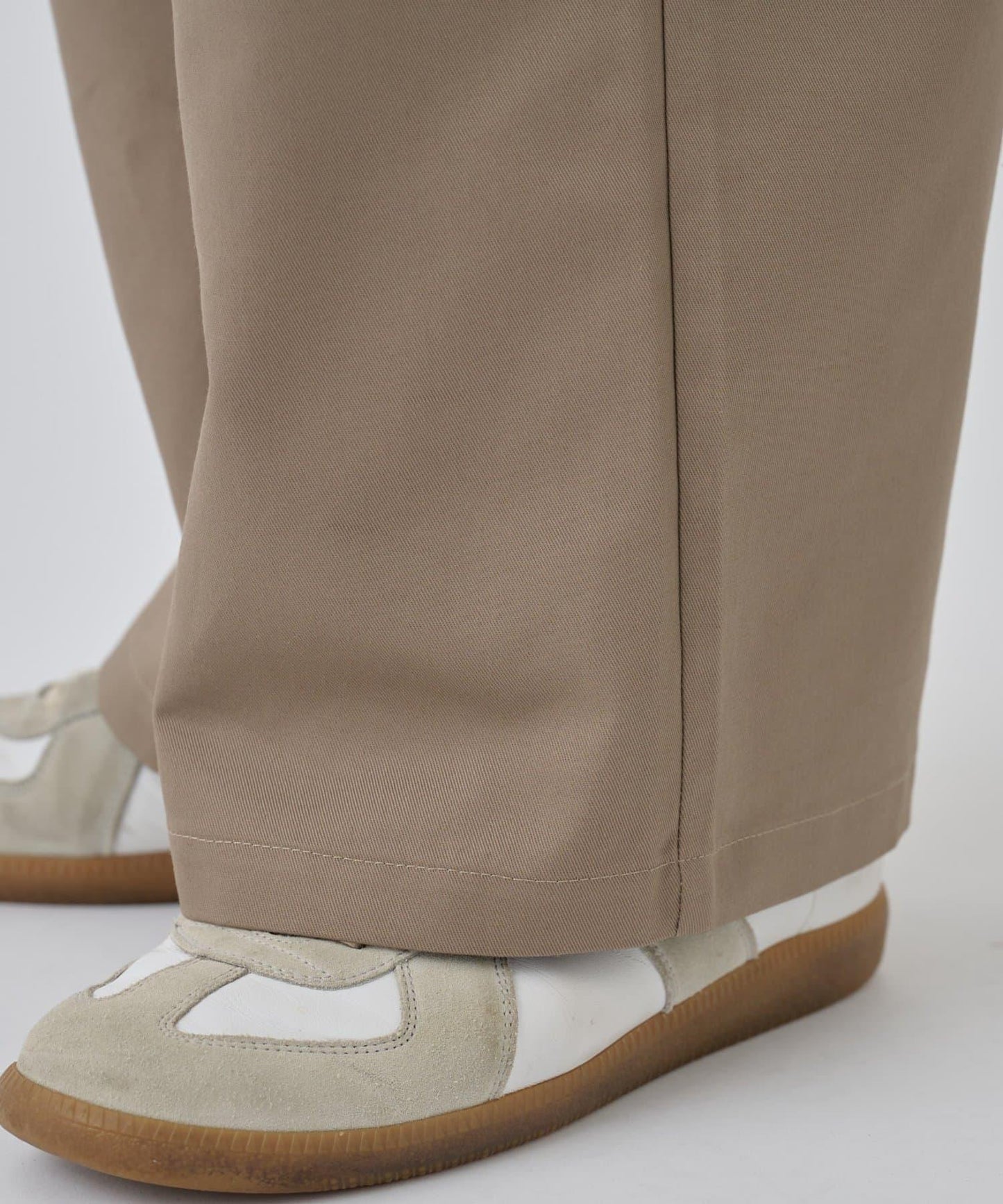 【AW】斜紋布雙褶西褲