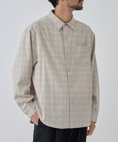 【AW】格紋提花長袖襯衫