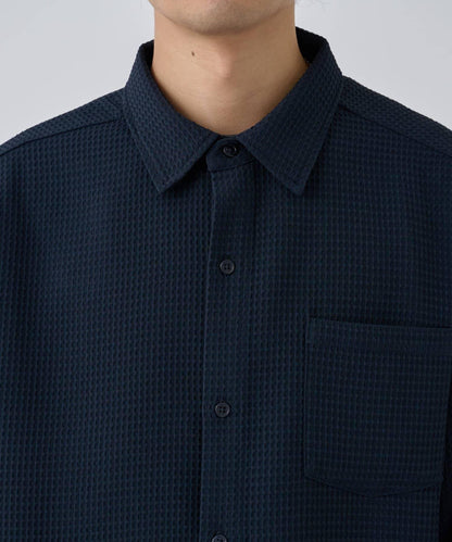 【AW】大圖案壓花長袖襯衫