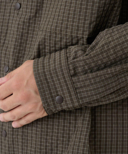 【AW】抽繩連帽格子襯衫