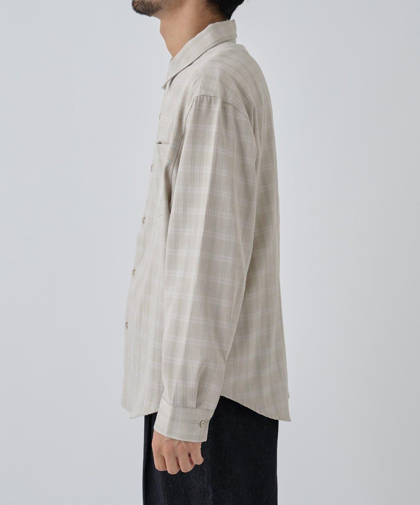 【AW】格紋提花長袖襯衫