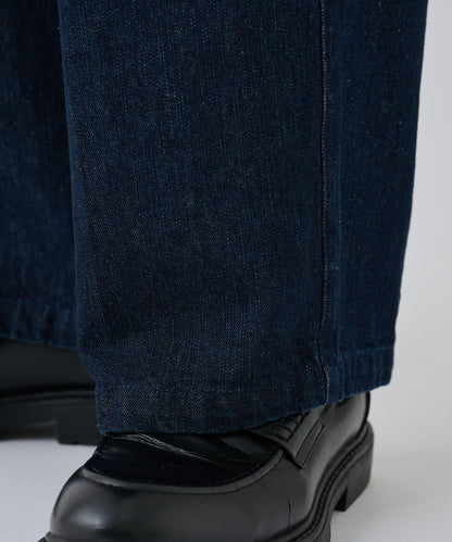 【AW/可成套搭配】雙褶直筒牛仔休閒褲