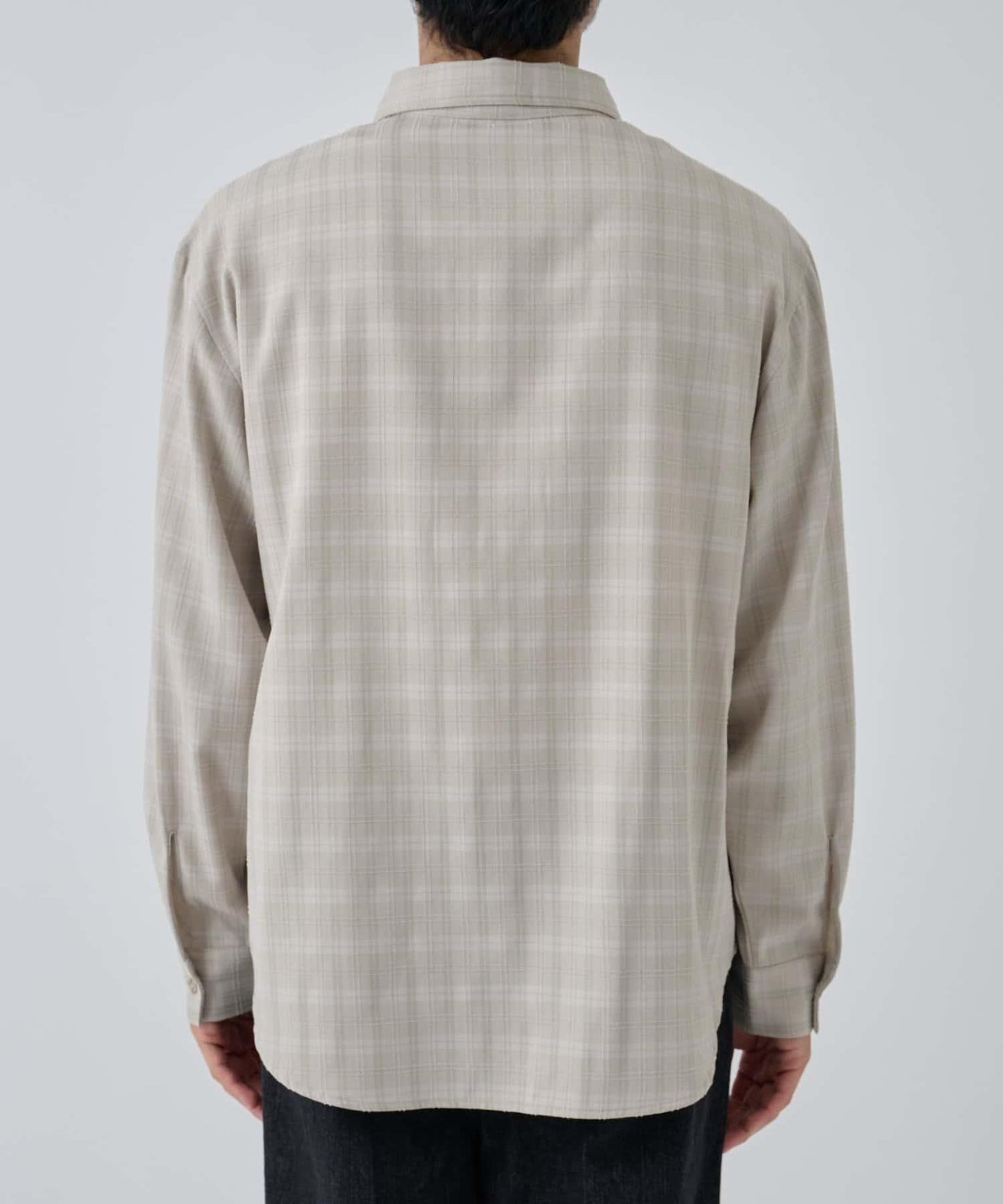 【AW】格紋提花長袖襯衫