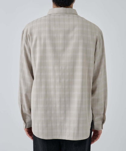 【AW】格紋提花長袖襯衫