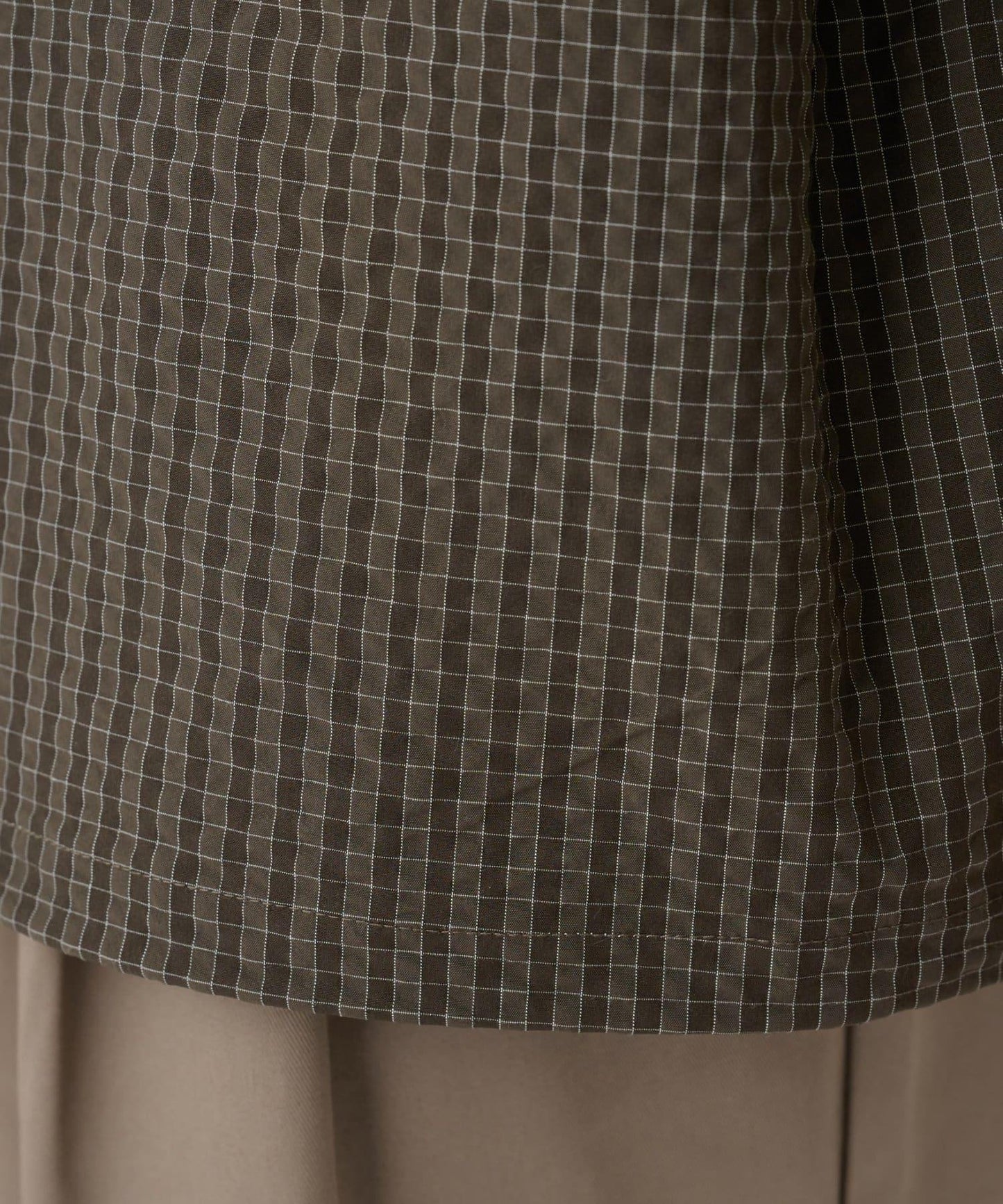 【AW】抽繩連帽格子襯衫