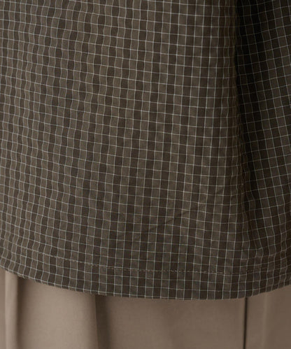 【AW】抽繩連帽格子襯衫