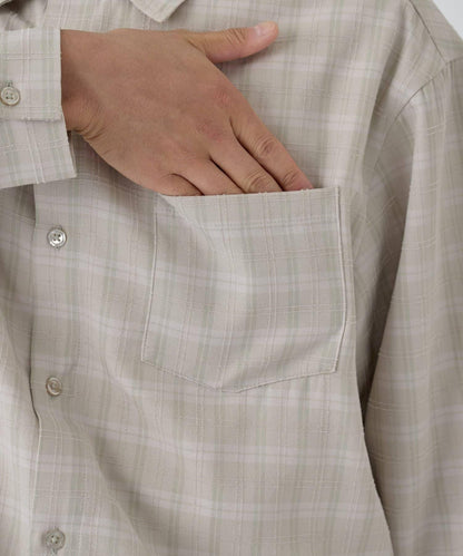 【AW】格紋提花長袖襯衫