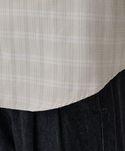 【AW】格紋提花長袖襯衫