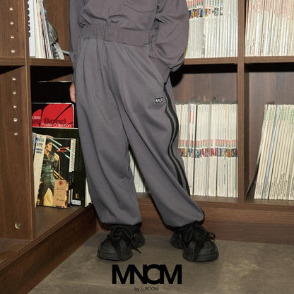 【MNCM】【可成套】【舒適天竺】寬鬆側邊條紋長褲
