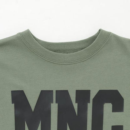 【MNCM】【舒適天竺】字母印花寬鬆T恤