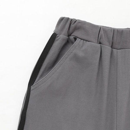 【MNCM】【可成套】【舒適天竺】寬鬆側邊條紋長褲