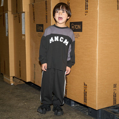 【MNCM】【可成套】【舒適天竺】寬鬆側邊條紋長褲