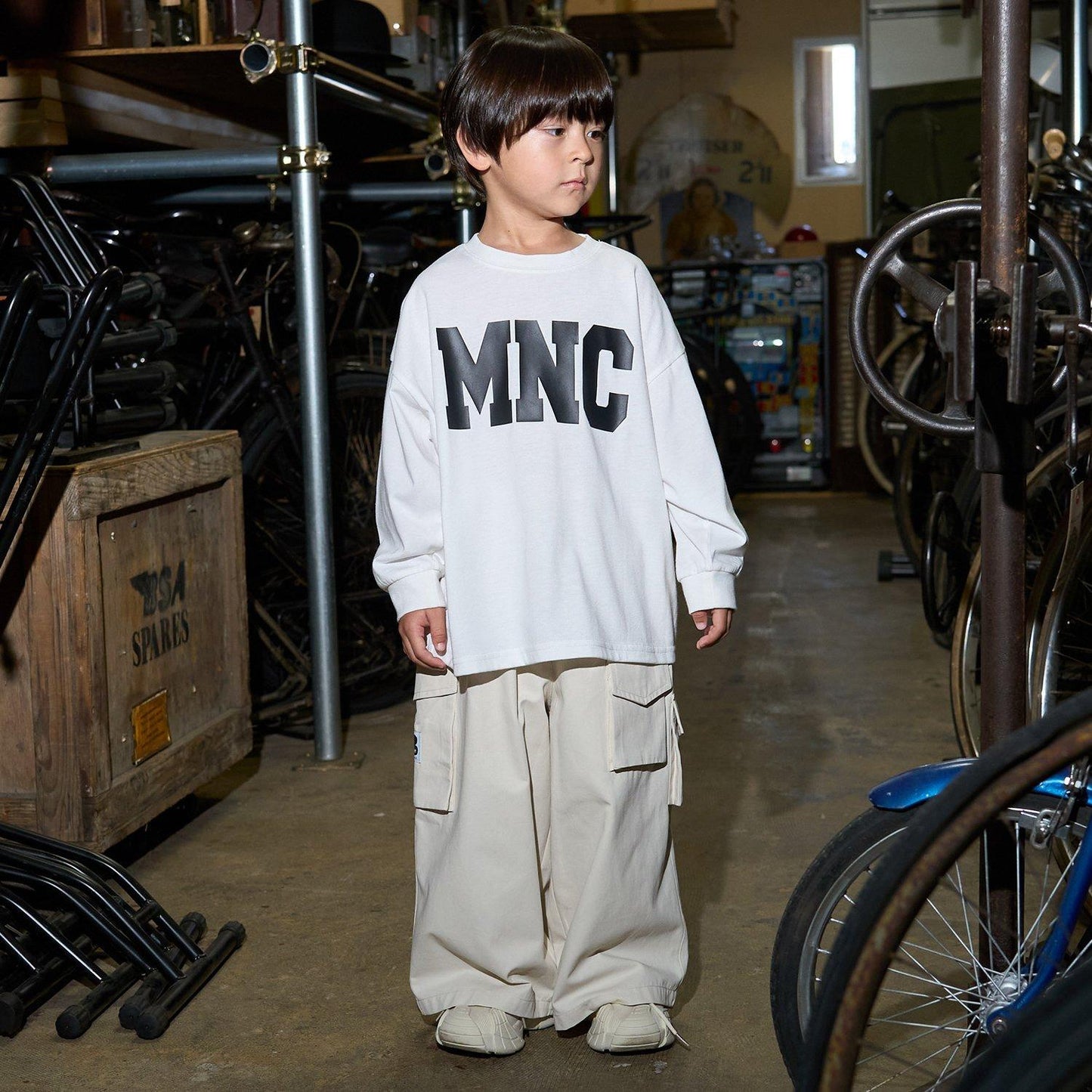 【MNCM】【舒適天竺】字母印花寬鬆T恤