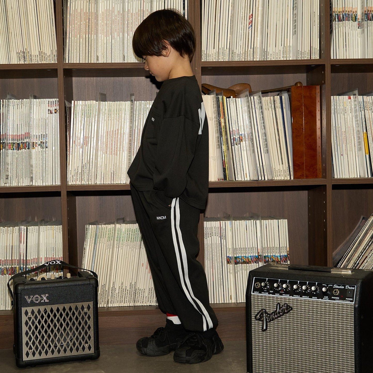 【MNCM】【可成套】【舒適天竺】寬鬆側邊條紋長褲