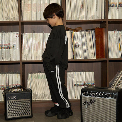 【MNCM】【可成套】【舒適天竺】寬鬆側邊條紋長褲