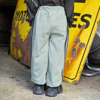 【MNCM】【可成套】【舒適天竺】寬鬆側邊條紋長褲