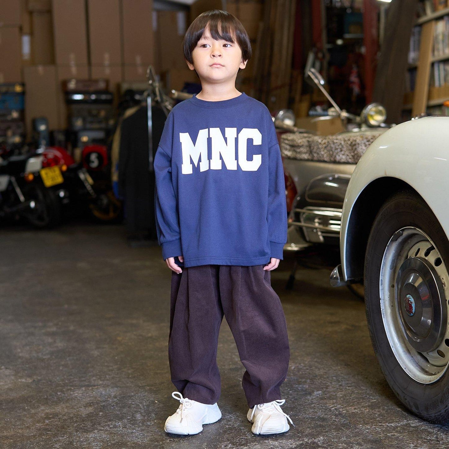 【MNCM】【舒適天竺】字母印花寬鬆T恤