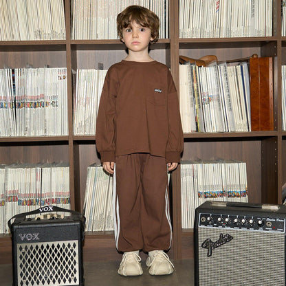 【MNCM】【可成套】【舒適天竺】寬鬆側邊條紋長褲