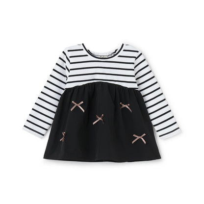 拼接條紋長袖T恤