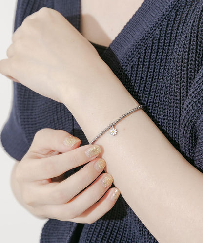 不鏽鋼珠花朵吊墜手鍊