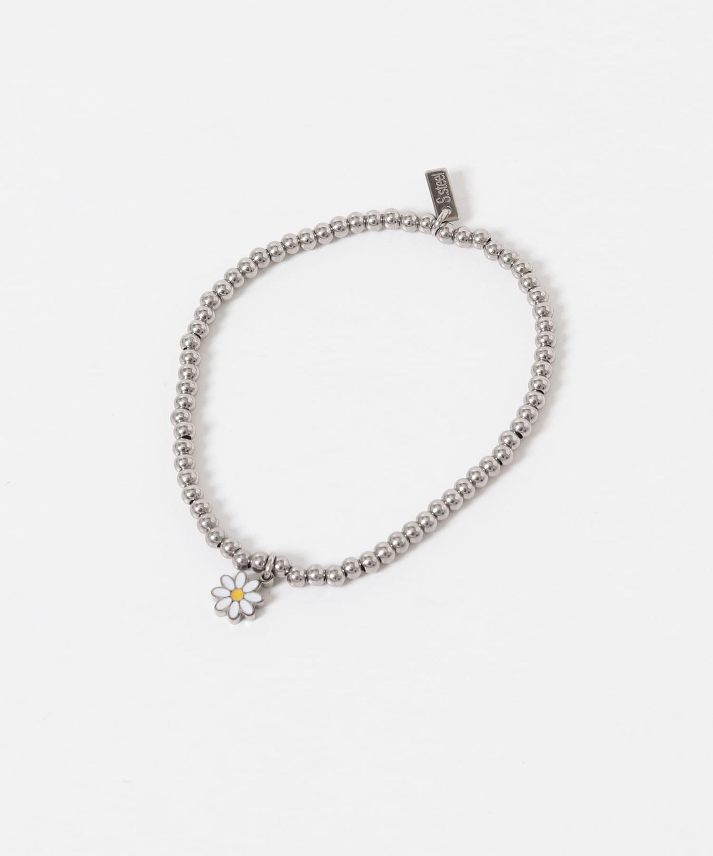 不鏽鋼珠花朵吊墜手鍊