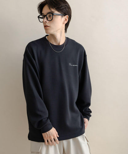 部分色 刺繡加厚長袖T恤