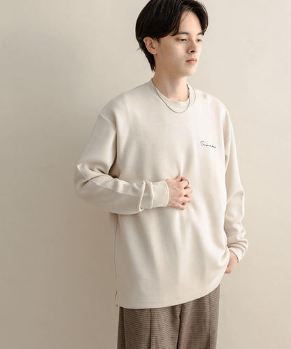 部分色 刺繡加厚長袖T恤