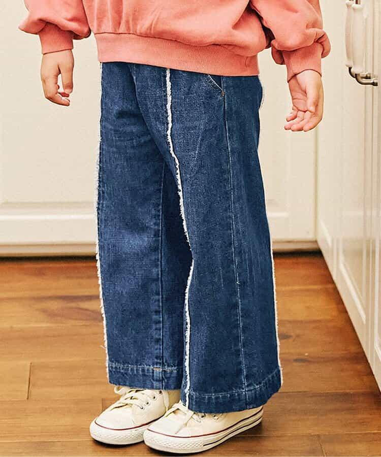 女童寬鬆牛仔長褲 10分褲