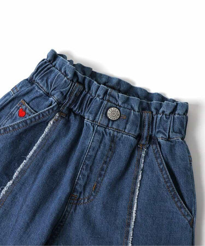 女童寬鬆牛仔長褲 10分褲