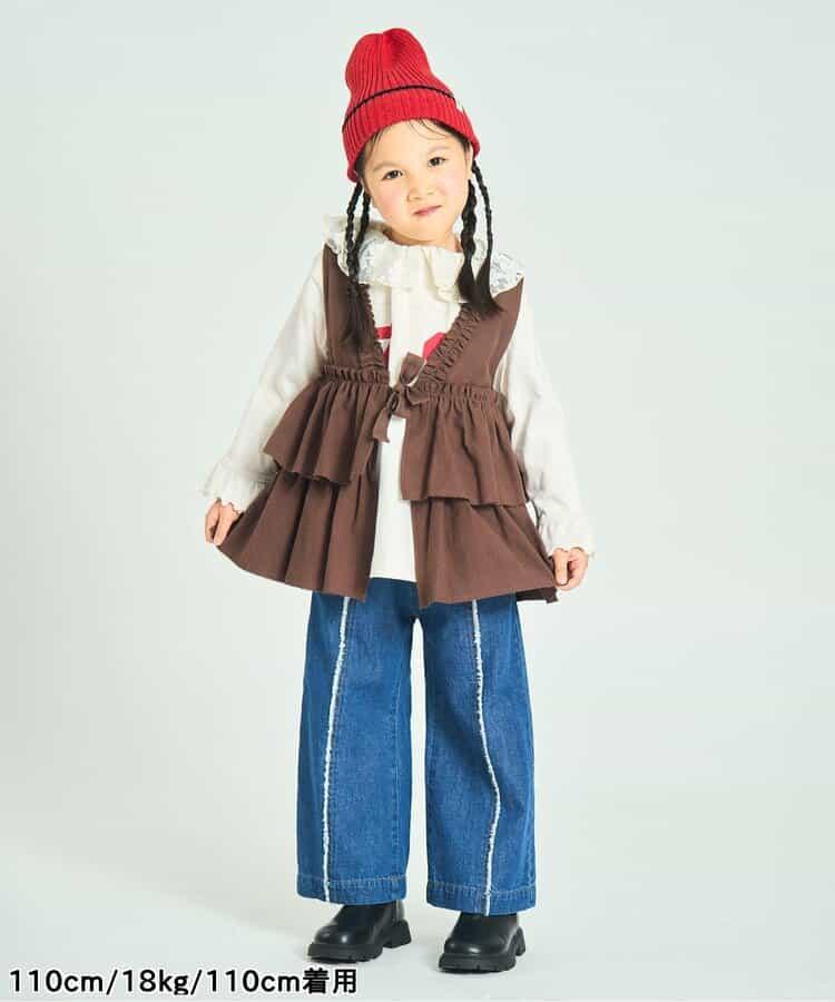 女童寬鬆牛仔長褲 10分褲