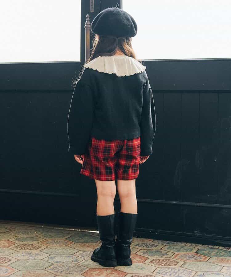 荷葉邊領拼接下襬T恤