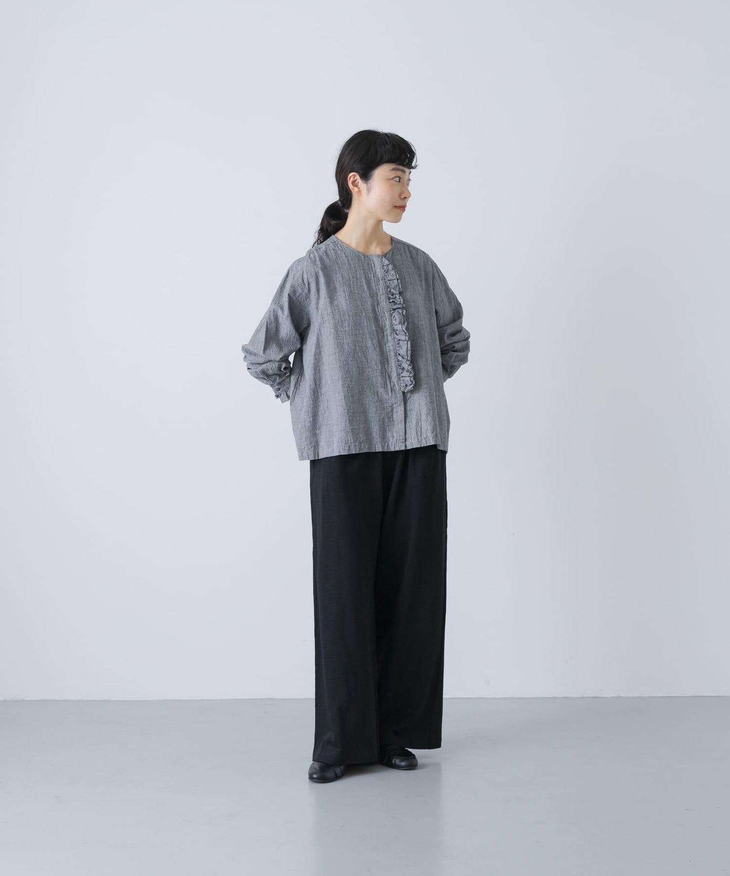 亞麻休閒長褲