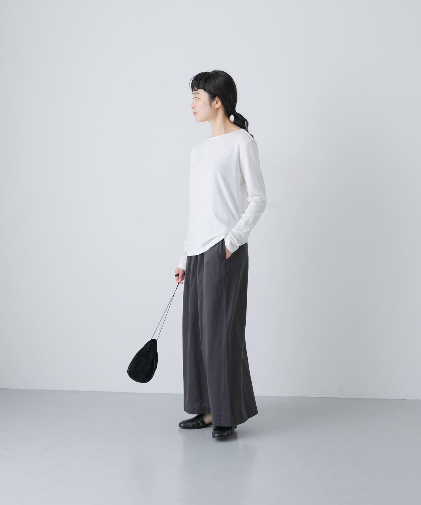 亞麻直筒半身裙